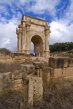 Arch of Septimius Severus, Leptis Magna, UNESCO World Heritage Site, Libya, North Africa, Africa