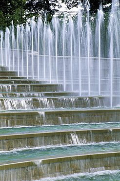 The Grand Cascade, Alnwick Garden, Northumberland, England, United Kingdom, Europe