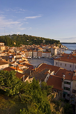 View over the old town of Piran, Slovenia, Europe