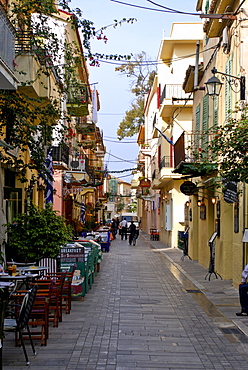 Pedestrian zone of Nafplio, Peloponnese, Greece, Europe