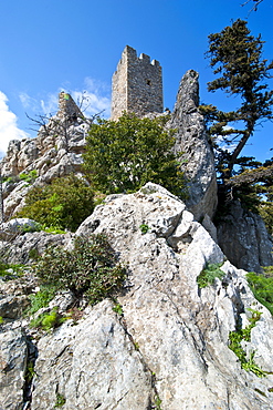 Crusader castle of St. Hilarion, Turkish part of Cyprus, Cyprus, Europe