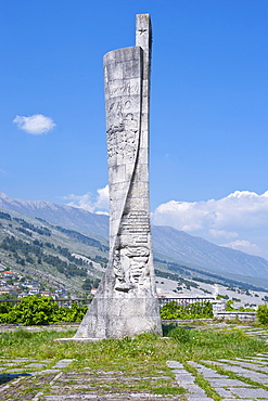 Statue of the hanging woman, Gjirokaster, UNESCO World Heritage Site, Albania, Europe