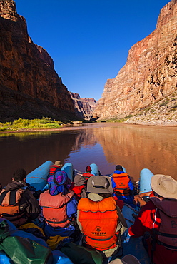 Rafting down the Colorado River, Grand Canyon, Arizona, United States of America, North America