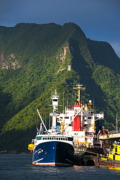 Sunset in the Pago Pago harbour, Tutuila island, American Samoa, South Pacific, Pacific