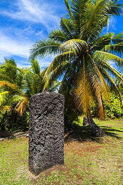 Basalt monoliths known as Badrulchau, Island of Babeldoab, Palau, Central Pacific, Pacific