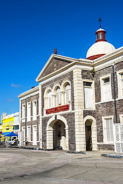 The renovated pier in Basseterre, St. Kitts, capital of St. Kitts and Nevis, Leeward Islands, West Indies, Caribbean, Central America