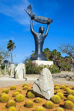 Modern statue in Puerto Los Cabos, part of San Jose del Cabo, Baja California, Mexico, North America 