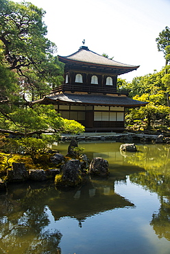 Kannon-den temple structure in the Ginkaku-ji Zen Temple, UNESCO World Heritage Site, Kyoto, Japan, Asia