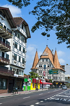 Colonial houses in the German town of Blumenau, Brazil, South America