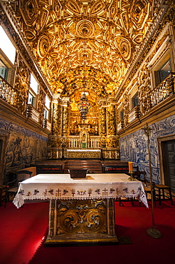 Interior of the Saint Francisco Church in the Pelourinho, UNESCO World Heritage Site, Salvador da Bahia, Bahia, Brazil, South America 