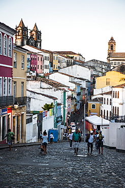 Colonial architecture in the Pelourinho, UNESCO World Heritage Site, Salvador da Bahia, Bahia, Brazil, South America