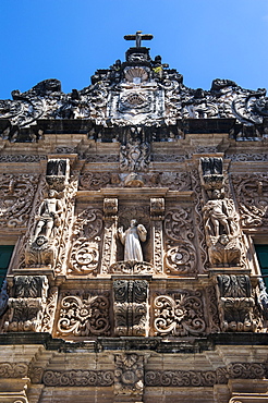 Ornamented gate of the Bonfirm church in the Pelourinho, UNESCO World Heritage Site, Salvador da Bahia, Bahia, Brazil, South America 