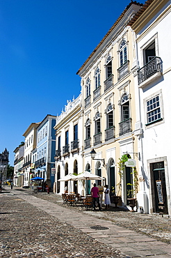 Colonial architecture in the Pelourinho, UNESCO World Heritage Site, Salvador da Bahia, Bahia, Brazil, South America