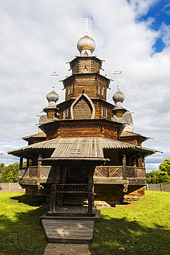 Wooden church in the Museum of Wooden Architecture, Suzdal, Golden Ring, Russia, Europe 