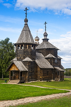 Wooden church in the Museum of Wooden Architecture, Suzdal, Golden Ring, Russia, Europe 