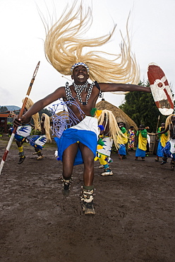 Ceremony of former poachers, in the Virunga National Park, Rwanda, Africa