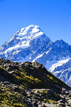 Mount Cook, the highest mountain in New Zealand, UNESCO World Heritage Site, South Island, New Zealand, Pacific