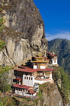 The famous Taktshang Goempa (Tiger's Nest Monastery), Bhutan, Asia