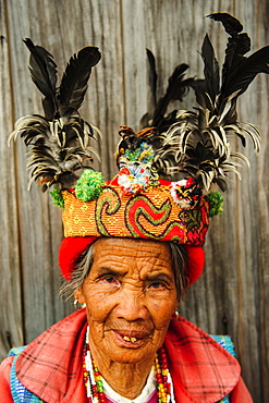 Traditional dressed Ifugao woman, Banaue, UNESCO World Heritage Site, Northern Luzon, Philippines, Southeast Asia, Asia