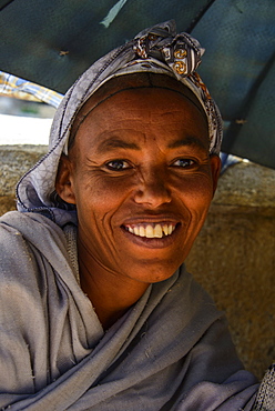 Friendly market woman at the market in Adi Keyh, Eritrea, Africa