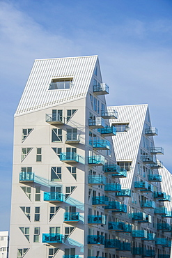 Isbjerget (iceberg) design apartment buildings in Aarhus, Denmark, Scandinavia, Europe