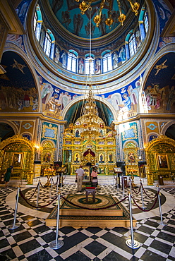 The ostentatious interior of the Nativitiy Cathedral, Chisinau, Moldova, Europe