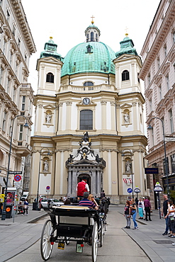 The Peterskirche, St. Peter's Church is a Baroque Roman Catholic parish church in Vienna, Austria, Europe