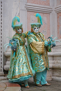 Masks at the Venice Carnival, Venice, Veneto, Italy, Europe