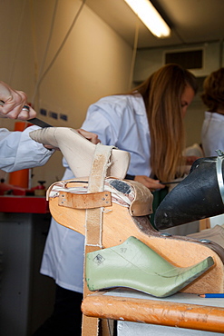 Wood model laboratory at Cercal footwear school, San Mauro Pascoli, Emilia-Romagna, Italy, Europe