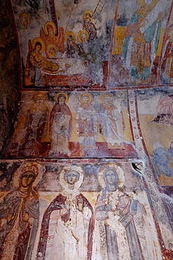 The 17th century frescoes of the Monastery of Theoktistis, Ikaria, North Aegean Islands, Greek Islands, Greece, Europe