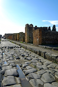 Via Consolare, Pompeii, UNESCO World Heritage Site, the ancient Roman town near Naples, Campania, Italy, Europe