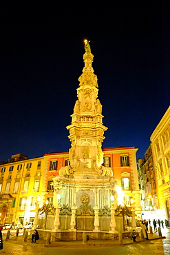 Obelisco dell'Immacolata, Piazza del Gesu Nuovo, Naples, Campania, Italy, Europe