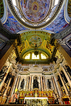 Royal Chapel of the Treasure of San Gennaro, Frescoes of the Dome by Domenichino, Naples Cathedral, Naples, Campania, Italy, Europe