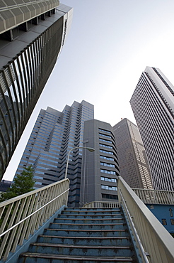 The first true skyscrapers in Japan are these in West Shinjuku, Tokyo, Japan