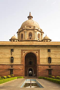 The Herbert Baker designed North Block Secretariat Building in New Delhi, India, Asia