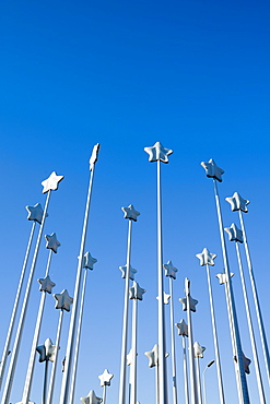 Stars of Europe monument to the 10th Anniversary of the Maastricht Treaty, Maastricht, Limburg, The Netherlands, Europe