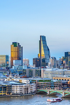 Skyline of the City of London, Tower 42, formerly Nat West Tower, and the Cheesegrater, London, England, United Kingdom, Europe