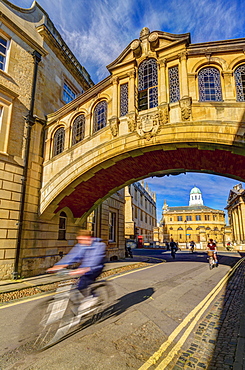 New College Lane, Hertford College, Bridge of Sighs (Hertford Bridge), Oxford, Oxfordshire, England, United Kingdom, Europe