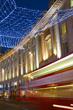 Christmas lights, Regents Street, London, England, United Kingdom, Europe