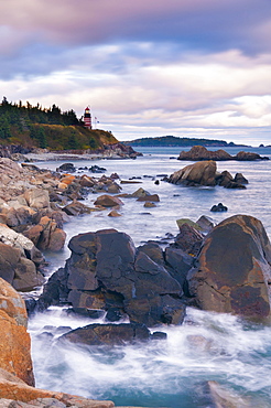 West Quoddy Lighthouse, Lubec, Maine, New England, United States of America, North America