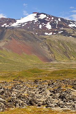 Snaefellsjokull, 1446m, in Snaefellsjokull National Park northwest of Reykjavik in the west, Iceland, Polar Regions