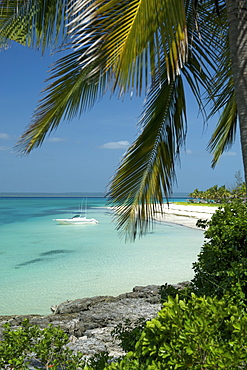 View of the beach and sea at Matemo Lodge in the Quirimbas archipelago in Mozambique, Indian Ocean, Africa