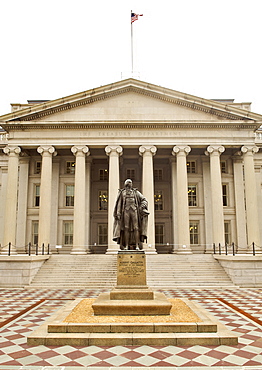 The U.S. Treasury building in Washington D.C., United States of America, North America