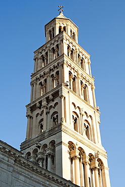 Tower of the cathedral of St. Domnius in the city of Split. Adriatic, Croatia. Europe