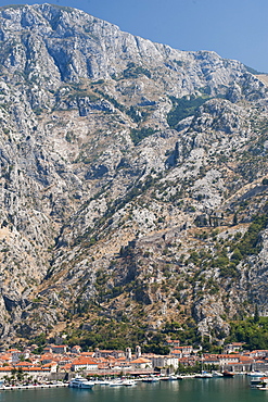 Kotor town and Kotor Bay, UNESCO World Heritage Site, Montenegro, Europe