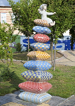 Installation by Constantin Skretutsky in the Children landscape park on Landscape Alley in Kiev, Ukraine, Europe