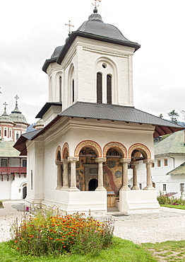 The Old Church (Biserica Veche) at the Sinaia Monastery in Prahova county in the Transylvania region of central Romania, Europe