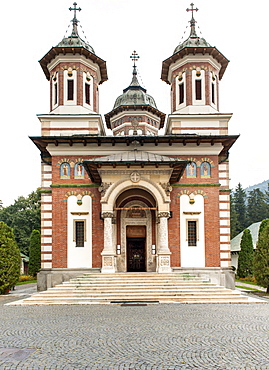 The Great Church (Biserica Mare) at the Sinaia Monastery in Prahova county in central Romania, Europe