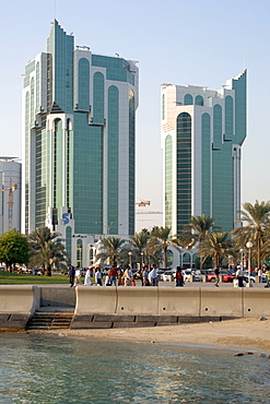 The Salam Tower on Doha's west bay in Qatar.