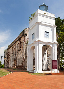 St. Paul's Church on a hilltop in Malacca, Malaysia.